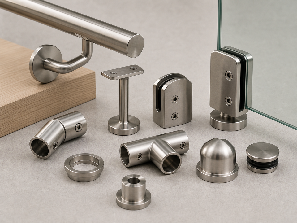 Balustrade and handrail fitting